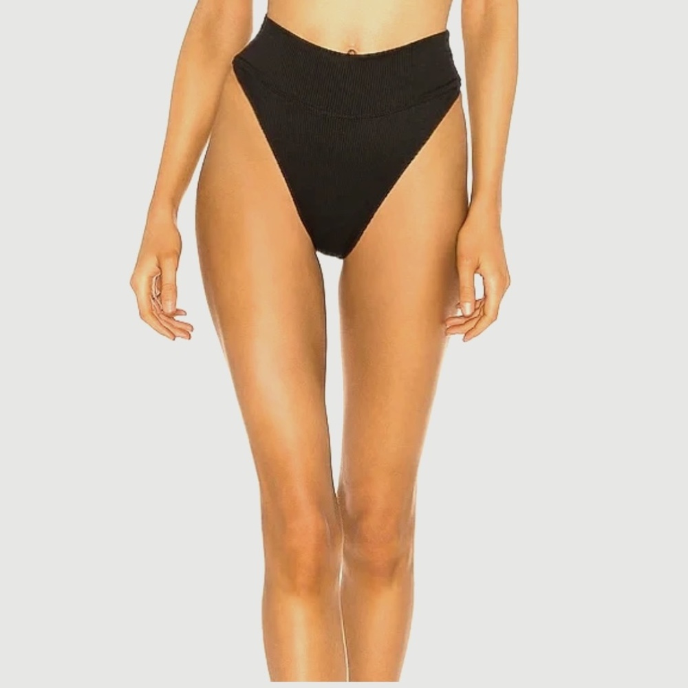 L*Space Women's Ridin' High Frenchi Bikini Bottoms, Color Black, Size L